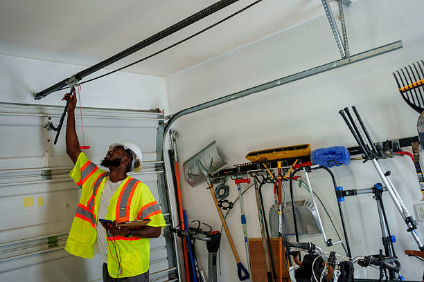 Professional Garage Door Panel Replacement technician working in Southmayd, TX